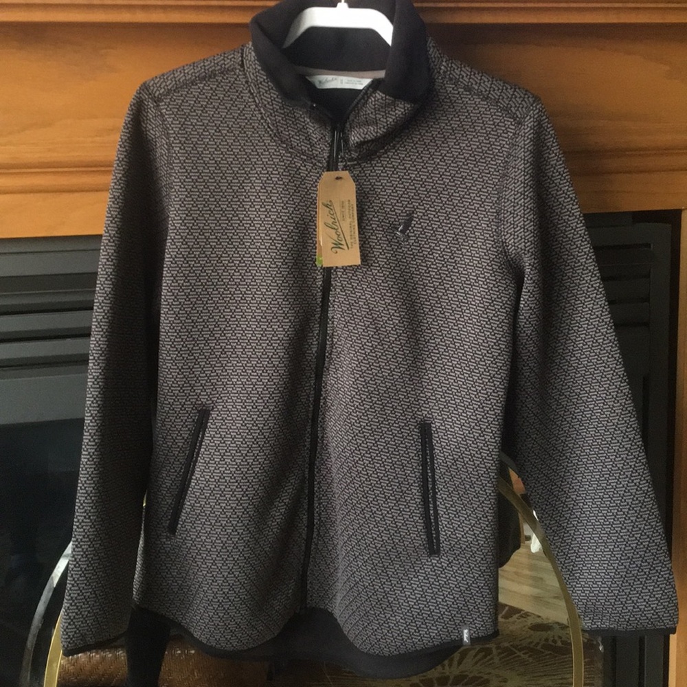 Woolrich black and cream medium jacket NWT